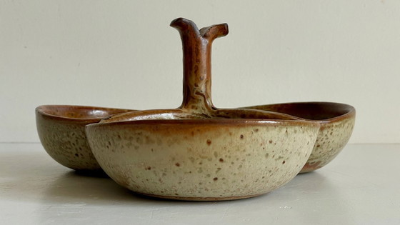 Image 1 of Piatto da antipasto in gres smaltato vintage