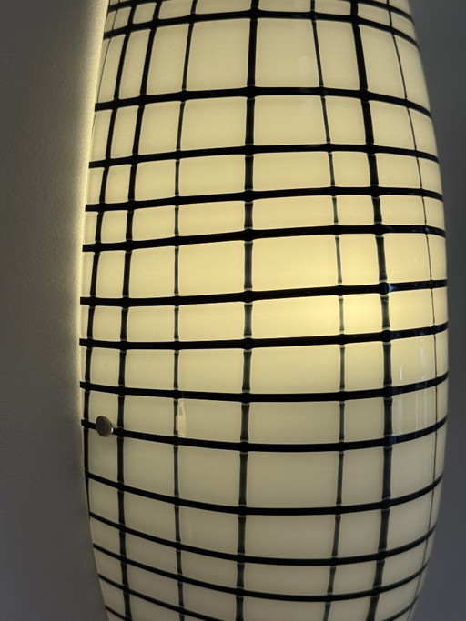 Applique Yuba Vistosi Vetro Murano Paolo Crepax Lampada Parete Bianco Nero – wandlampen, Murano Glass (photo 2 of 8)