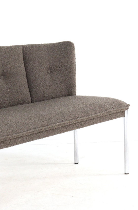Image 1 of Vintage eetkamerbankje stoelen eetstoelen nieuw gestoffeerd