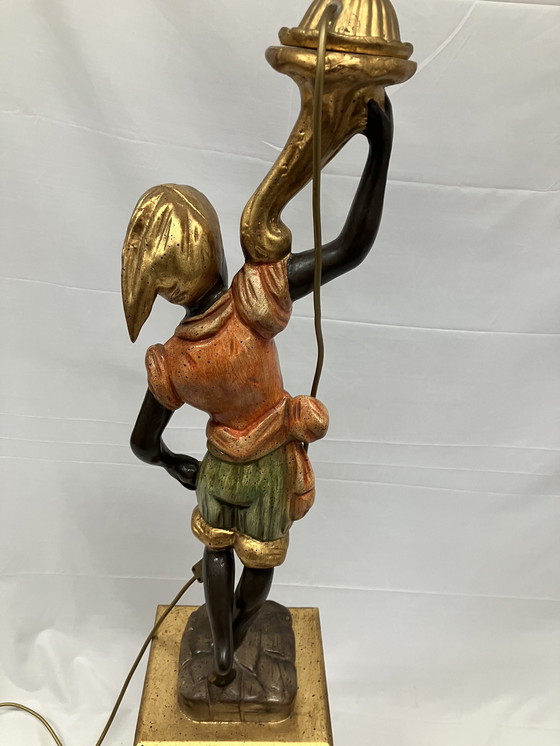 Image 1 of Beautiful Venetian Blackamoor Torchère Floor Lamp