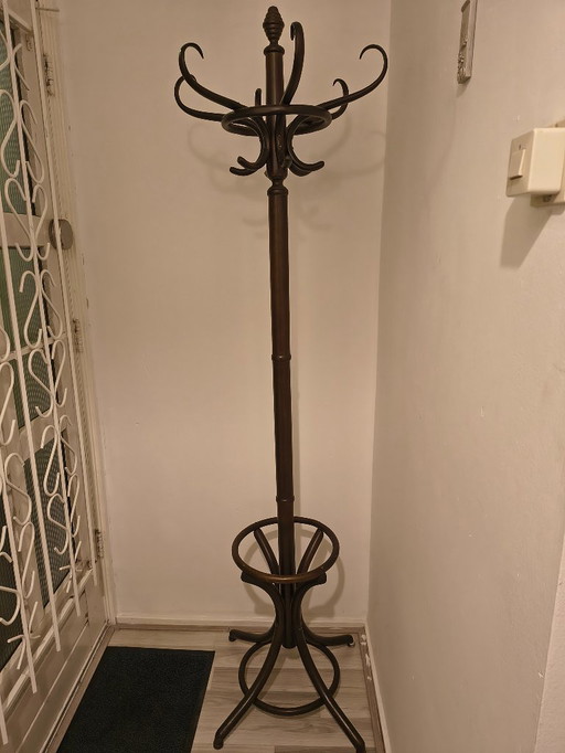 Vintage wooden coat rack
