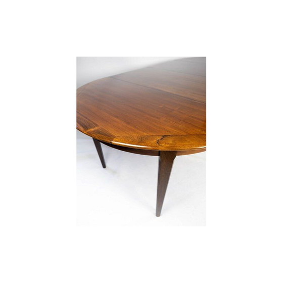 Image 1 of Vintage rosewood dining table with two extension plates, Denmark 1960