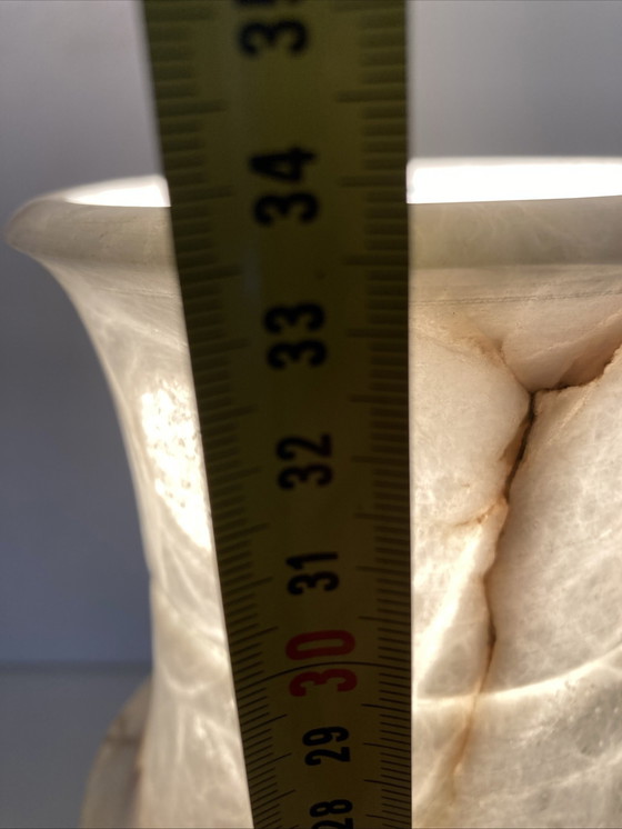 Image 1 of Vintage 70s Alabaster Table Lamp