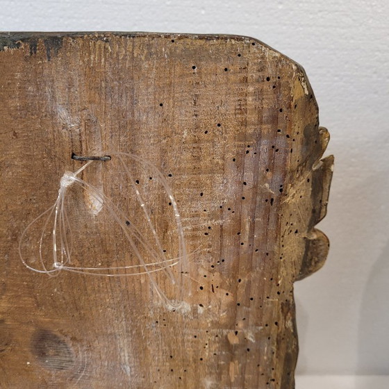 Image 1 of Paire de chérubins en haut-relief, bois polychrome, XVIIIe siècle - Espagne