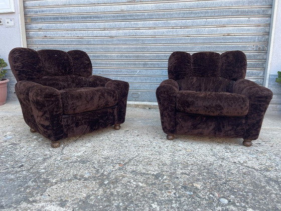 Image 1 of 1970’s Vintage Italian design armchairs by Doimo