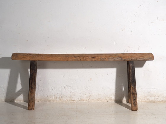 Antieke iepenhouten Bank, China, circa 1900, Bankjes, Rustic (foto 6 van 7)