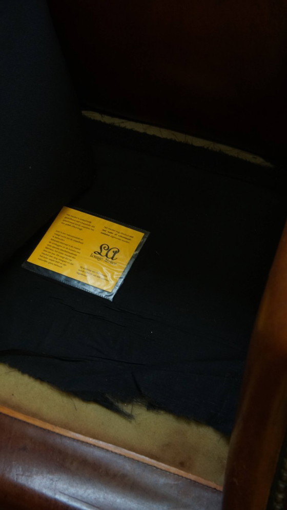 Image 1 of Grote vintage schapenleren oorfauteuil