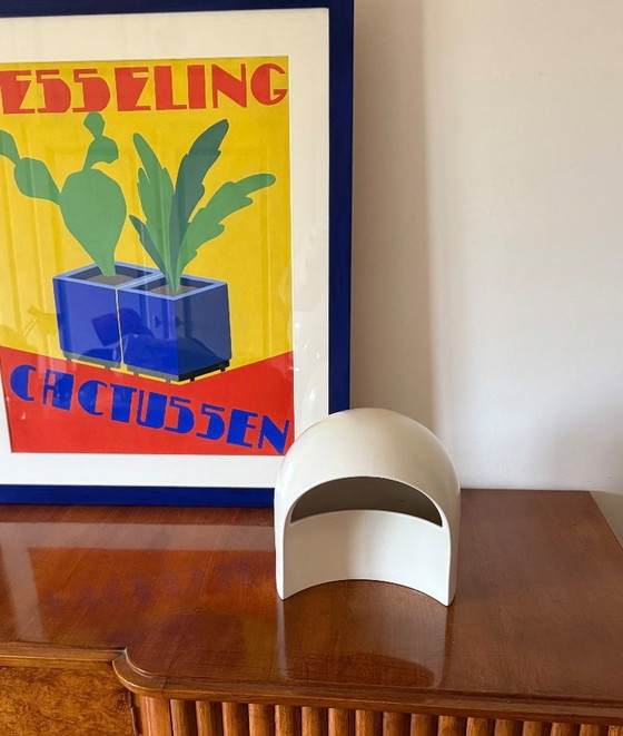 Image 1 of Organic white ceramic table lamp, Italy 1970