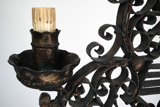 Image 1 of Zeldzame Italiaanse brutalistische vloerlamp van Longobard. Italië, jaren 70.