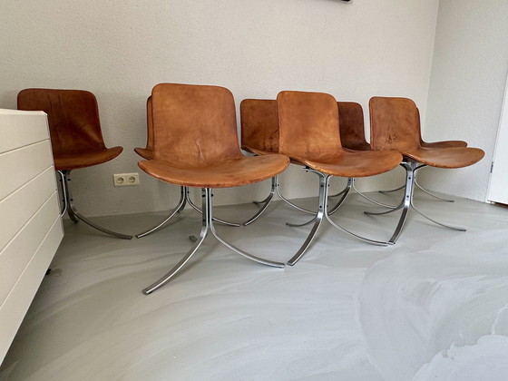 Image 1 of Vintage chairs PK9 PK 9 Poul Kjærholm Kjaerholm from EKC 8 pieces