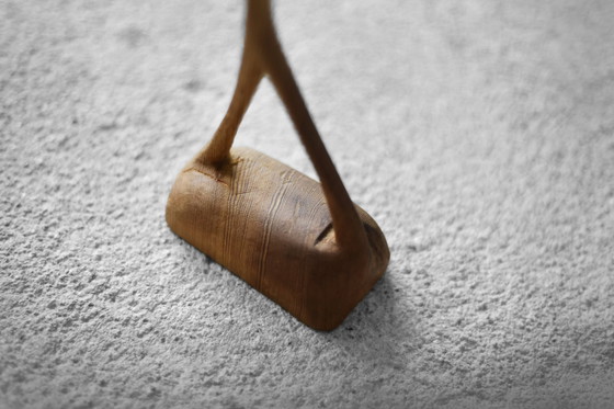 Image 1 of Sculpture en bois vintage Mid Century Danish Modern Figurine Crane, 1960s