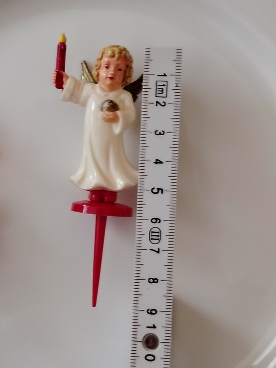Image 1 of Statuette vintage in bachelite con angelo, anni '50/'60, corona dell'Avvento