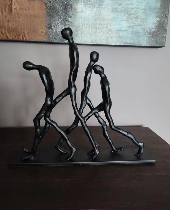 Scultura ispirata a Giacometti "Uomini vari che camminano" Ferro – Sculture, Iron (photo 3 of 11)