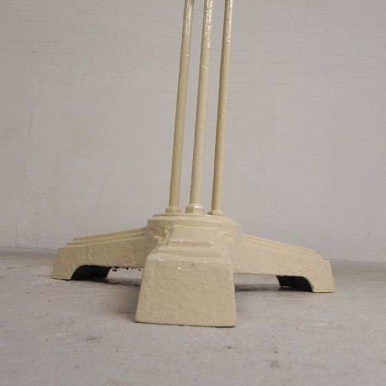 Bistro table with cast iron legs and round steel top, 1930s – Dining tables (photo 6 of 22)
