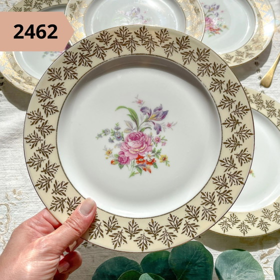 Single Small Vintage Floral Porcelain Plate – Crockery, Retro (photo 11 of 12)