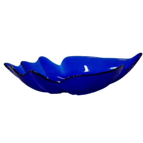 Image 1 of Ciotola per caramelle vintage in vetro cobalto