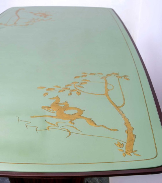 Image 1 of Mesa de comedor italiana de mediados de siglo con el icónico diseño de Vittorio Dassi, años 50, ¡rara!