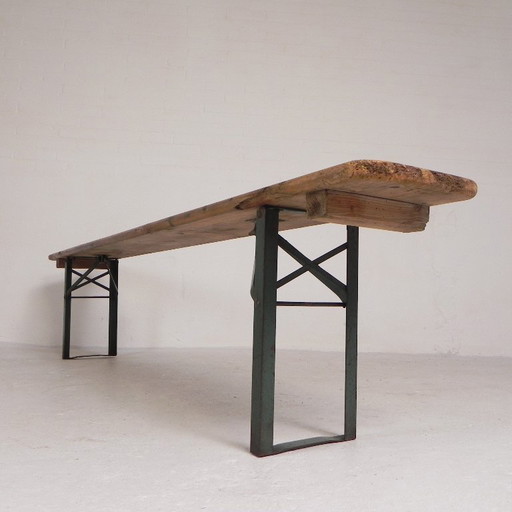 Klappbank, Klappbank für die Terrasse, 215 cm lang, 1960er Jahre
