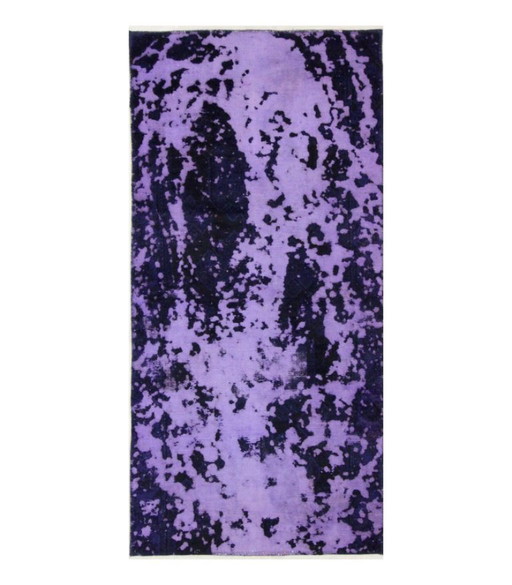 Oriental Hand-knotted Vintage Art Classic & Relief Design 192 x 95 cm Purple Color