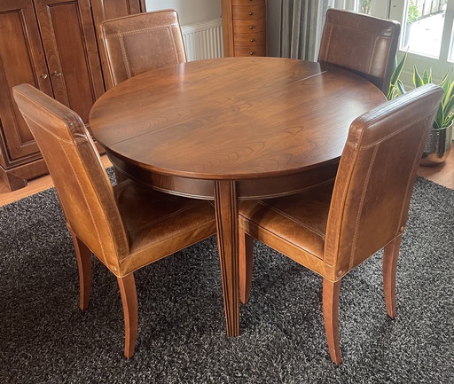 Runder Esstisch 120 cm, ausziehbar auf 160 cm. Selva - Luxusmöbel Kollektion: Melodia