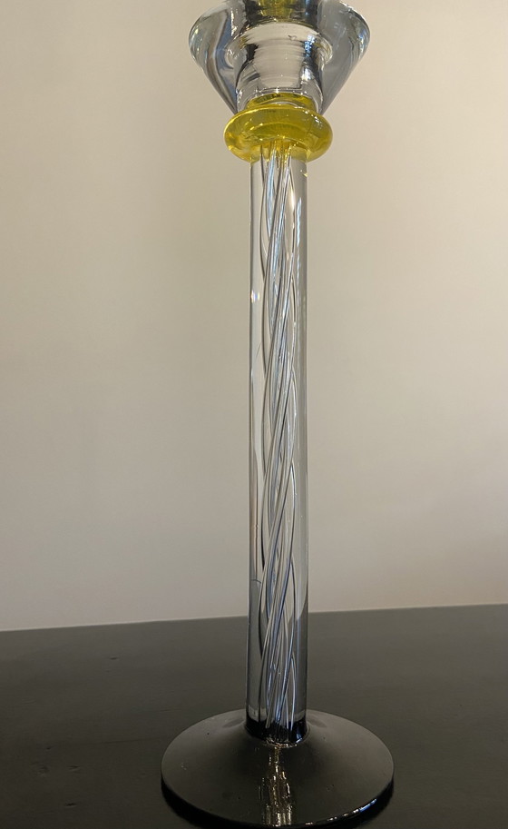 Image 1 of Candeliere in cristallo firmato a mano da A. Wahlstrom, Kosta Boda – 29 cm