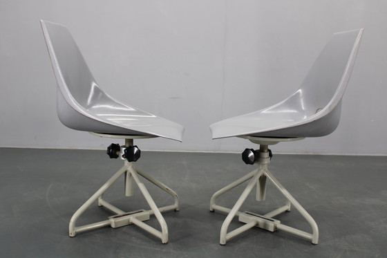 Image 1 of 1960s Miroslav Navratil Pair of Fiberglass Chairs for Vertex, Czechoslovakia
