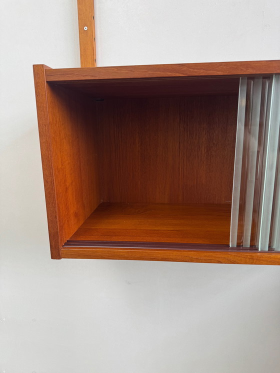 Image 1 of Vintage Modular Wall Unit – Danish Design in Teak with Brass Details
