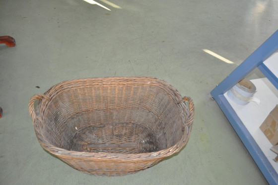 Cesta de Madera Rústica, años 40 – Objetos decorativos, Mimbre, Rustic (photo 3 of 4)