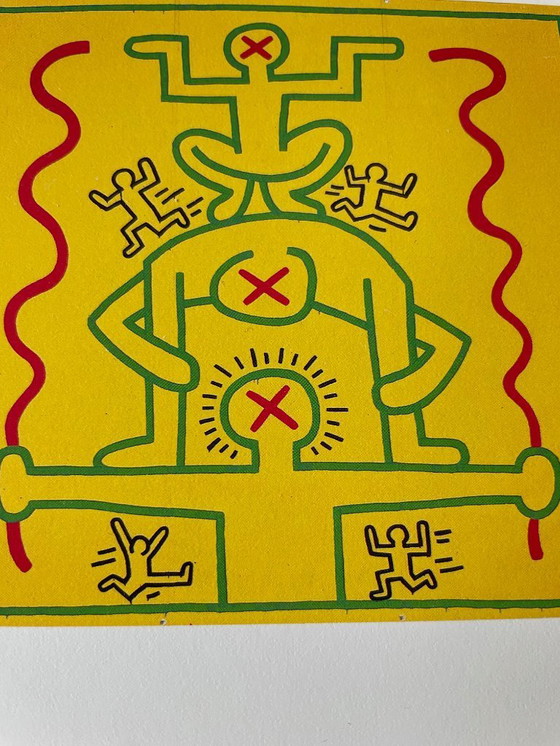 Image 1 of Keith Haring (1958-1990), Courtnesy George Mulder, Nueva York, conjunto de 4 postales litografías offset, impresas en 