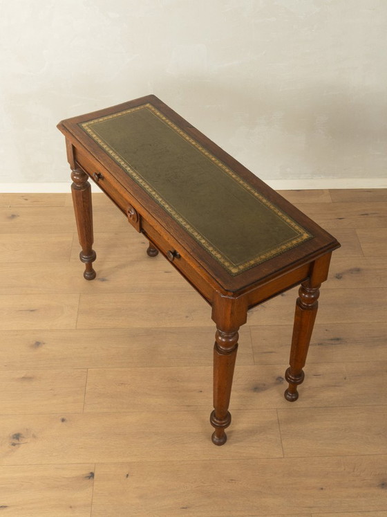Antique Console Table with Fine Leather Writing Surface – Wood (photo 8 of 8)