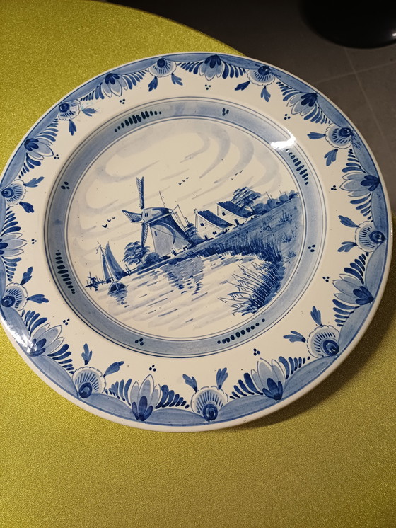 Image 1 of Piatto blu di Delft Vintage.