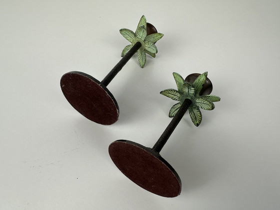 Image 1 of 2x Kerzenhalter in Form von Palmen