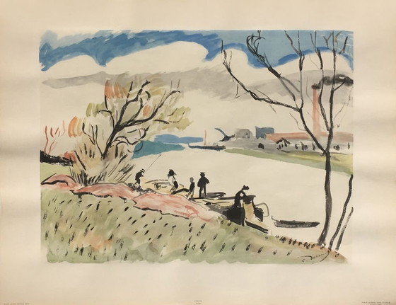 Image 1 of André Derain Fischer am Ufer der Seine (Schablone)