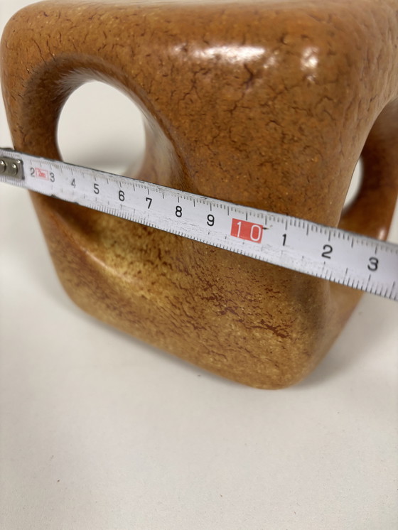 Image 1 of Bertoncello Kubusvaas (modello 907) in marrone e beige 'Screziato' di Roberto Rigon