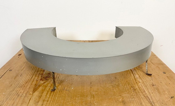 Image 1 of Large Vintage Grey Iron Facade Letter C , 1970s