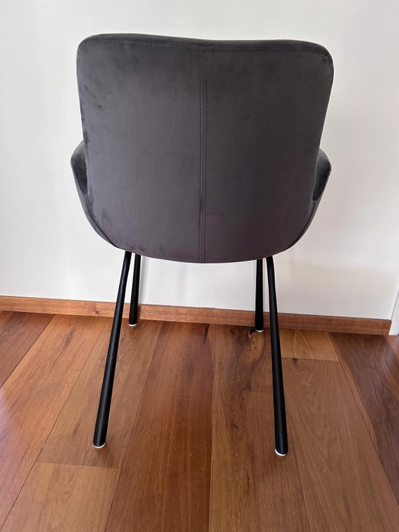 Zuiver Armchair Grey (British) 2 X – Metal, Velvet (photo 3 of 6)