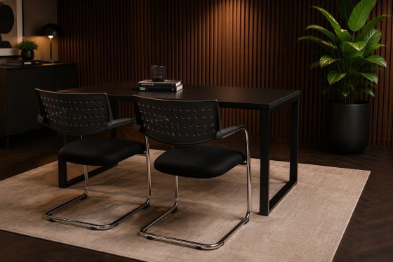 Set de 2 Sillas Originales Vitra Visavis – Antonio Citterio – Sillas de comedor, Plastic, Metal (photo 4 of 6)