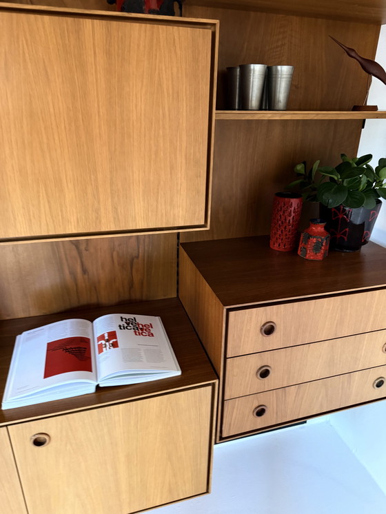 Image 1 of Vintage XL modular walnut wall system '80