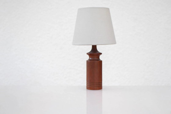 Image 1 of Large mid-century modern Danish teak table lamp