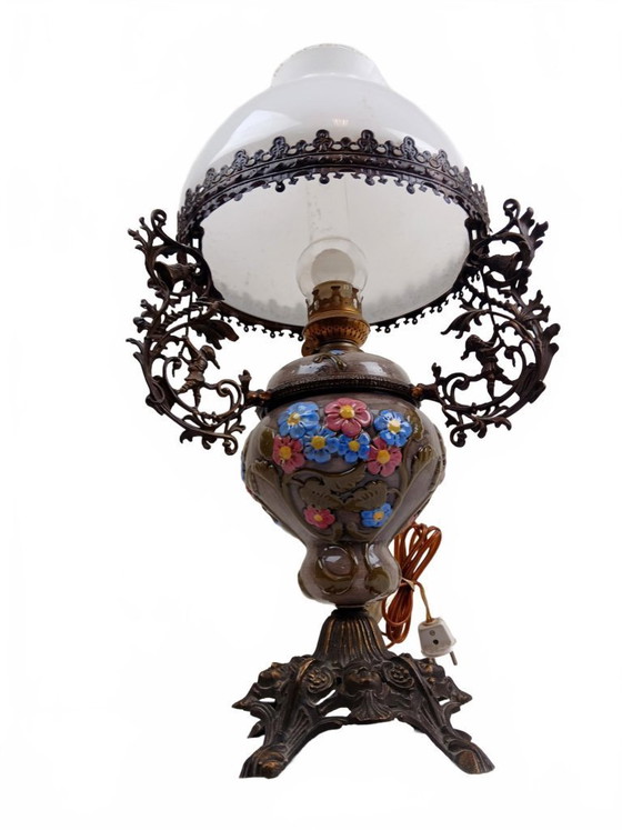 Image 1 of Antique Oil Lamp (converted)