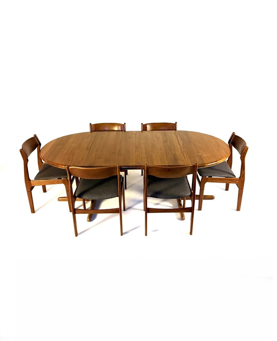 Image 1 of Table de salle à manger extensible vintage danoise, Juul Kristensen '70
