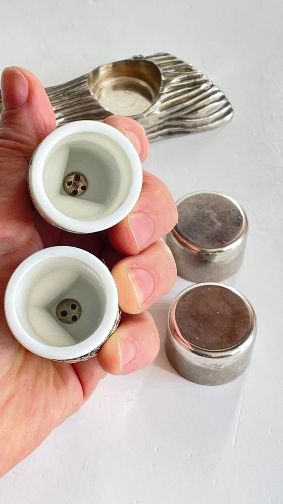 Image 1 of Service M.H. SEL POIVRE Metal Argenté VINTAGE