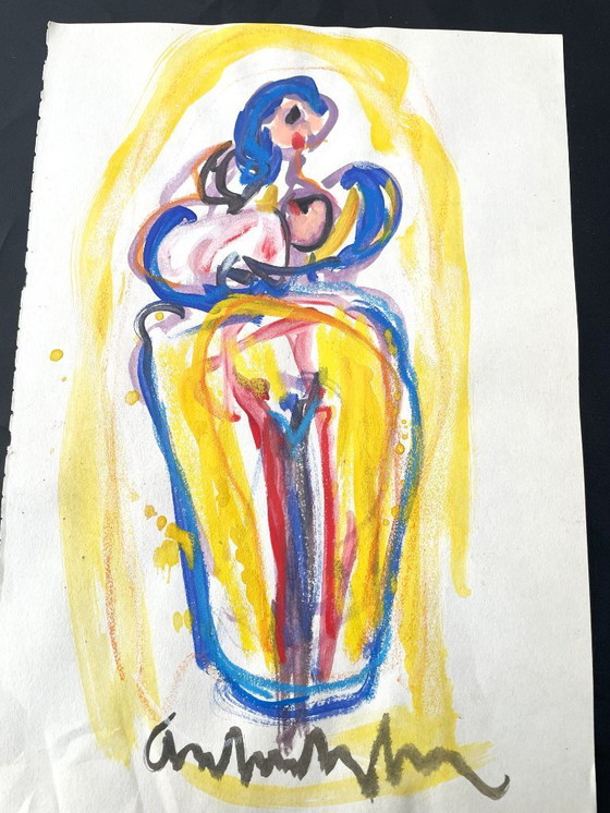 Image 1 of Anton Heyboer (1924-2005) - Moeder met kind