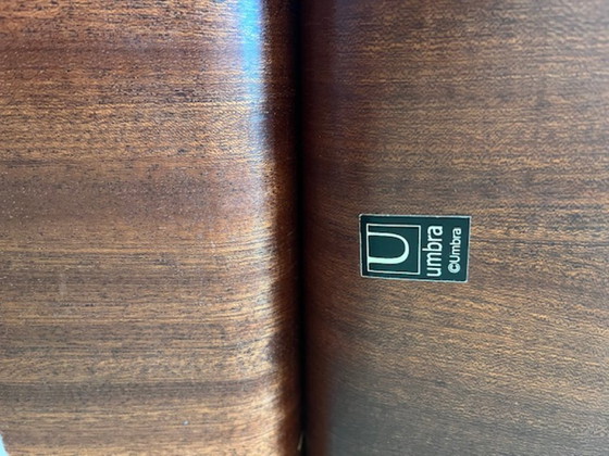 Image 1 of Vintage Umbra Magazine Rack in Bent Wood – Scandinavian Design 1980s