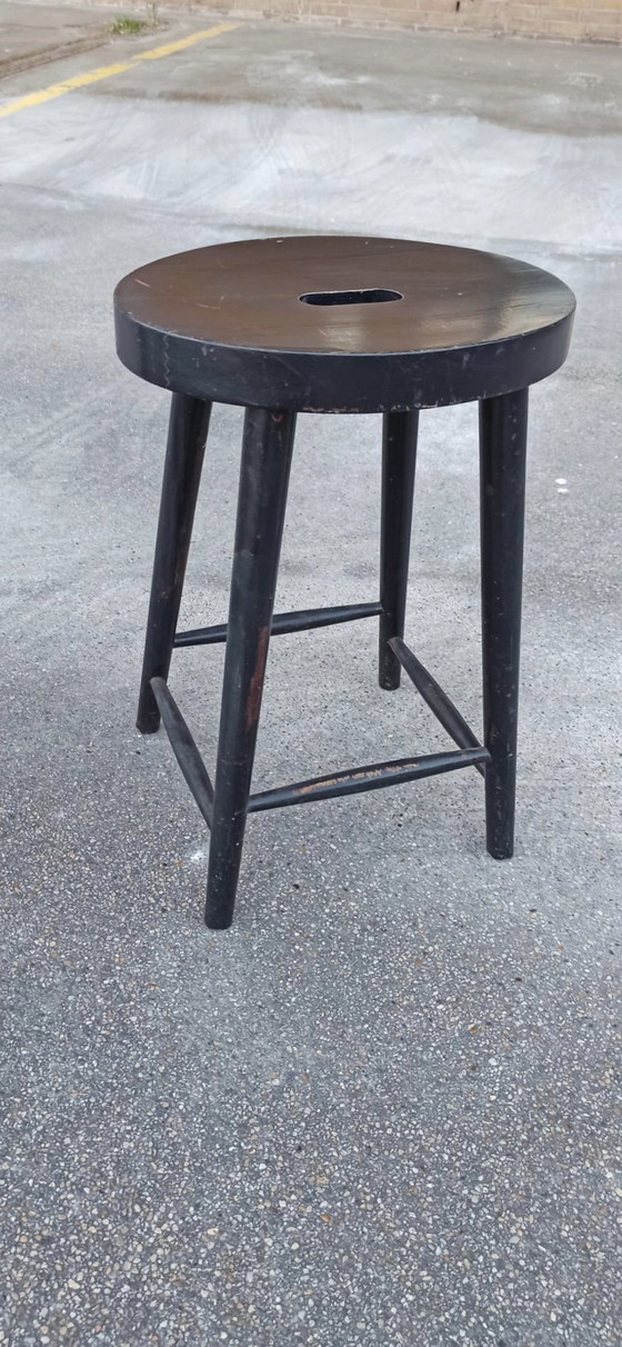 Image 1 of 2 x Vintage Wooden Stools