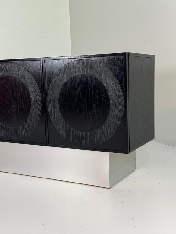 Image 1 of Zwart Brutalistisch Circulair Credenza, Musterring België