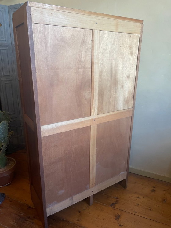 Image 1 of Armario con persiana enrollable Archivador Mueble para música Años 60 Francés