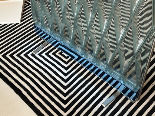 Écran à gaz acrylique Bleu Cristal