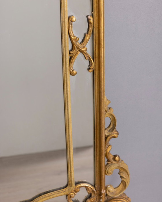 Image 1 of BAROKKE STIJL VERGULDE HOUTEN WANDSPIEGEL UIT HET BEGIN VAN DE 20E EEUW