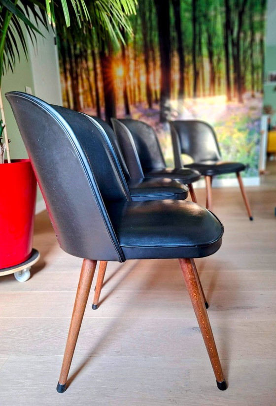 Image 1 of Set of 4 vintage dining room chairs from the 1950s